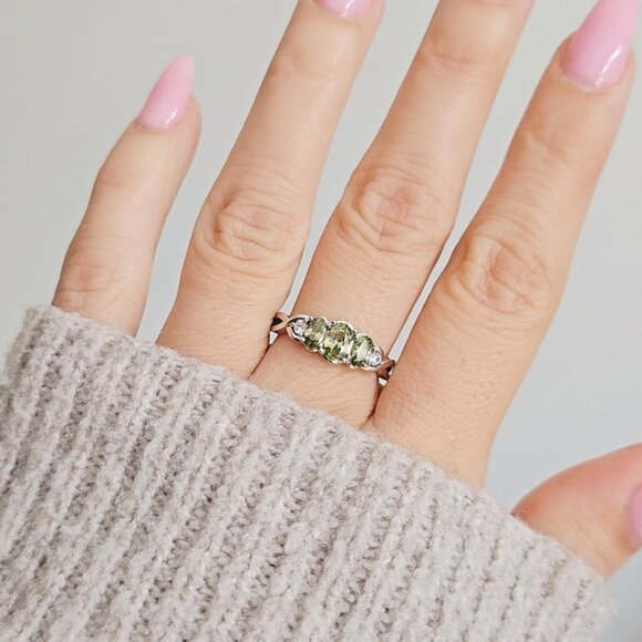 Sterling Silver Peridot Ring, Peridot Stone, Birthstone - Picture 8 of 10